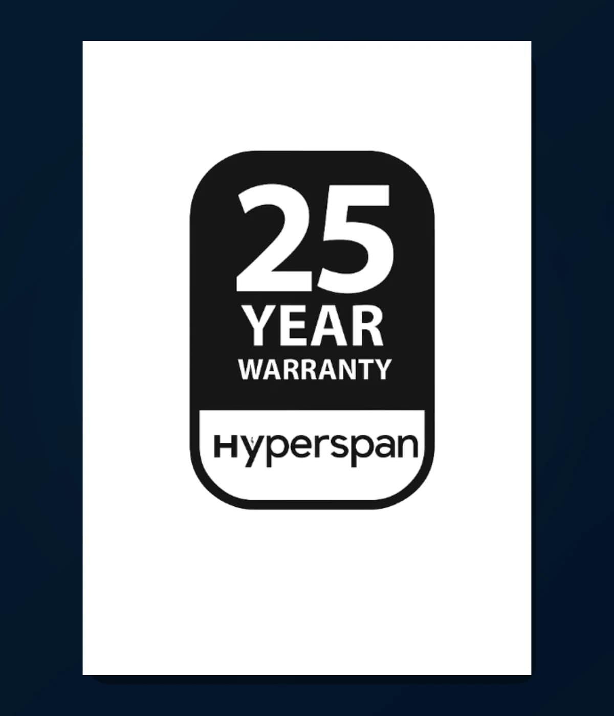 Hyperspan 25 Year Warranty badge