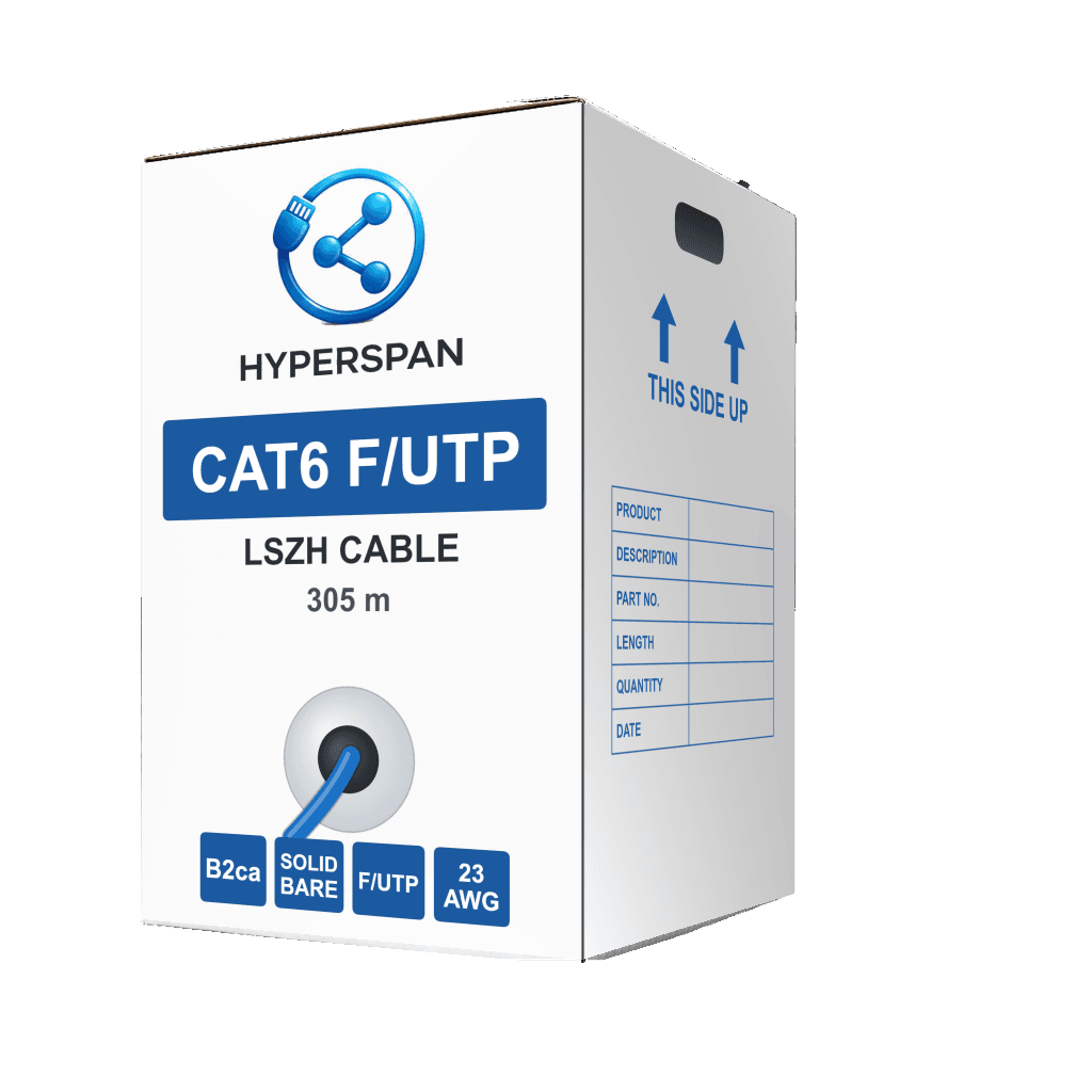 Hyperspan Core™ Cat6 F/UTP LSZH B2ca-s1,d1,a1 305 m Box Blue