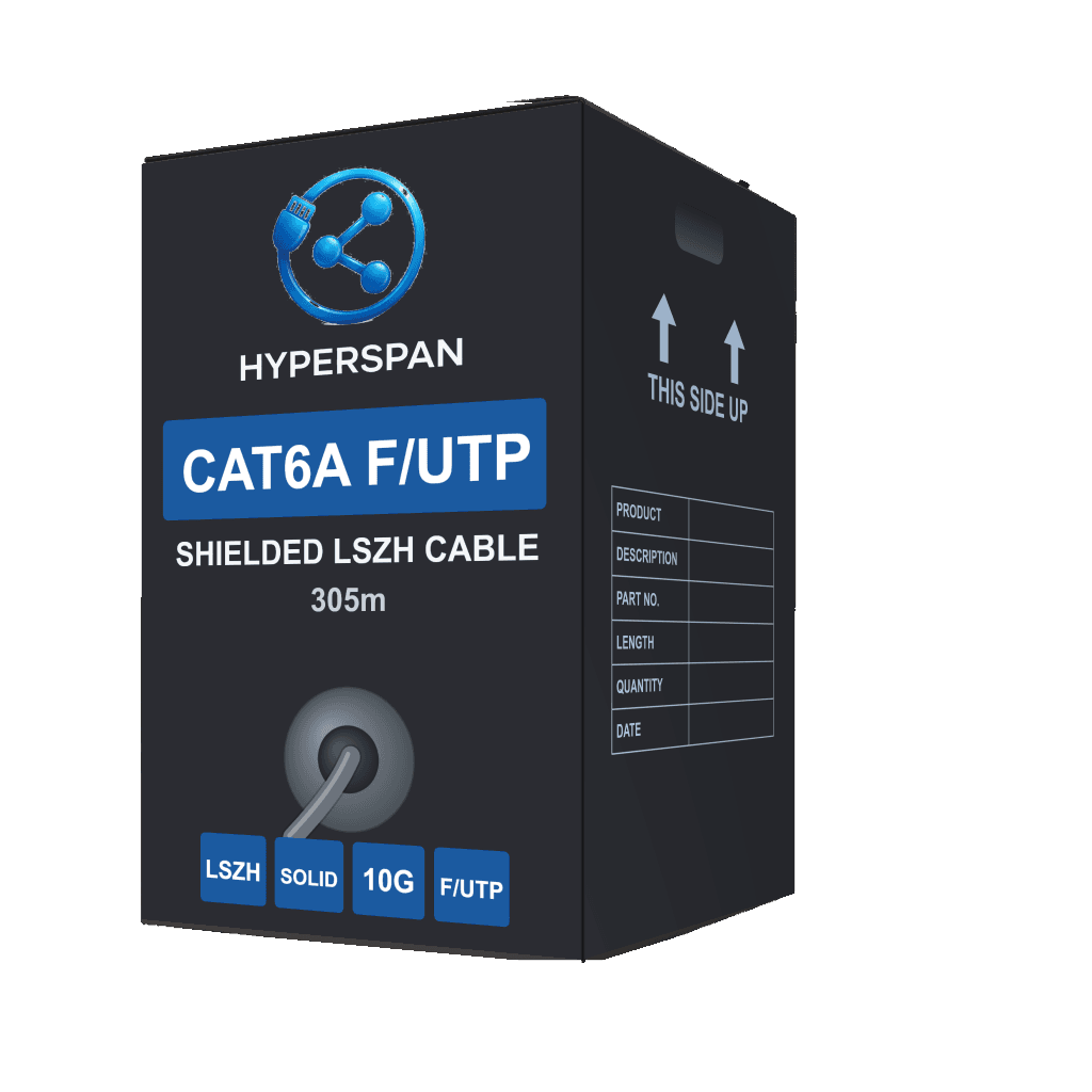 Hyperspan Core™ Cat6A F/UTP LSZH Dca-s1,d1,a1 305 m Box Blue