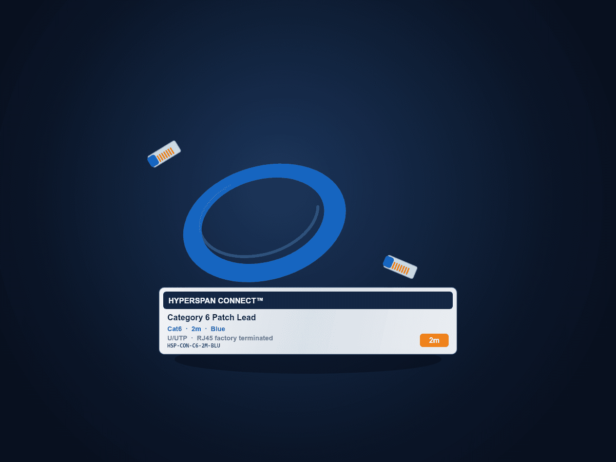Hyperspan™ Category 6 Patch Lead 2m