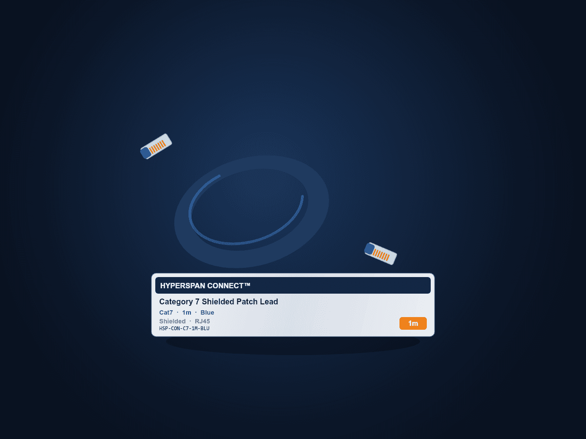 Hyperspan™ Category 7 Patch Lead 1m