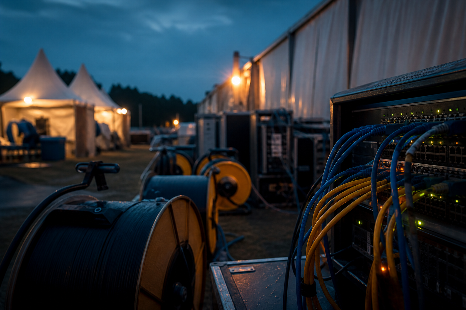 Temporary event and deployable network infrastructure