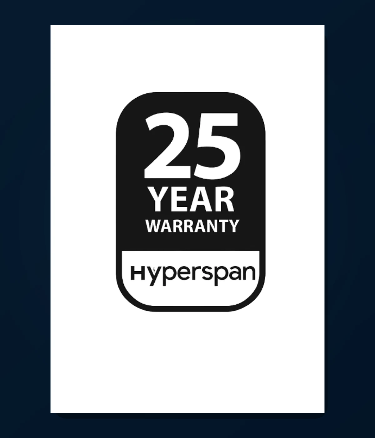 Hyperspan 25 Year Warranty badge
