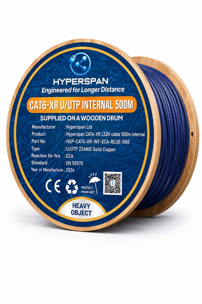 Hyperspan XR Internal 500 m cable drum
