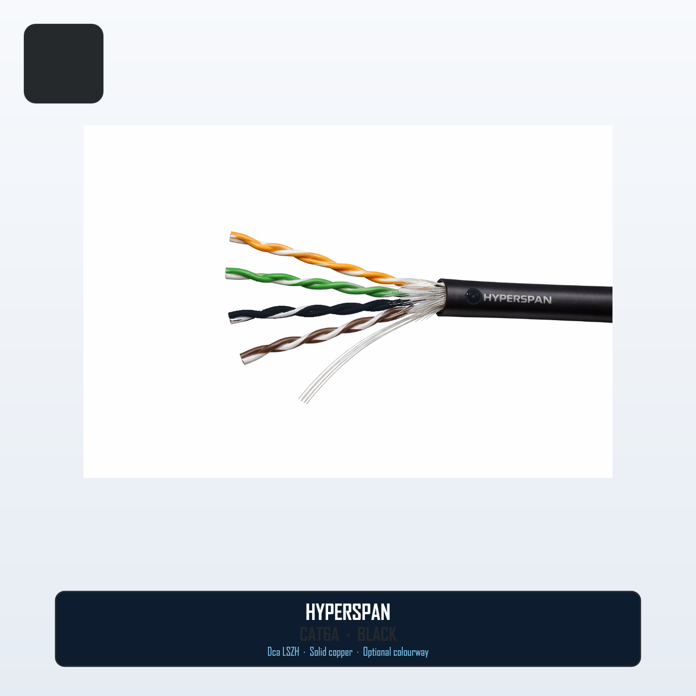 Hyperspan XR Cat6A XR Internal LSZH U/UTP B2ca-s1a,d0,a1 500 m Black