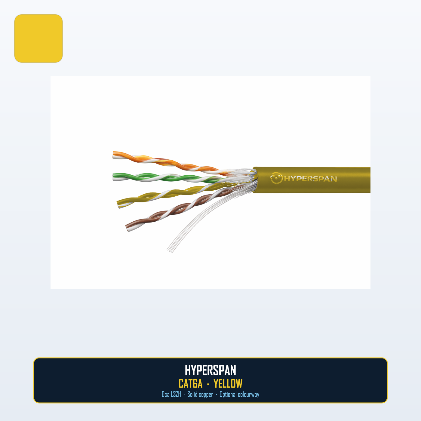 Hyperspan XR Cat6A XR Internal LSZH U/UTP B2ca-s1a,d0,a1 500 m Yellow