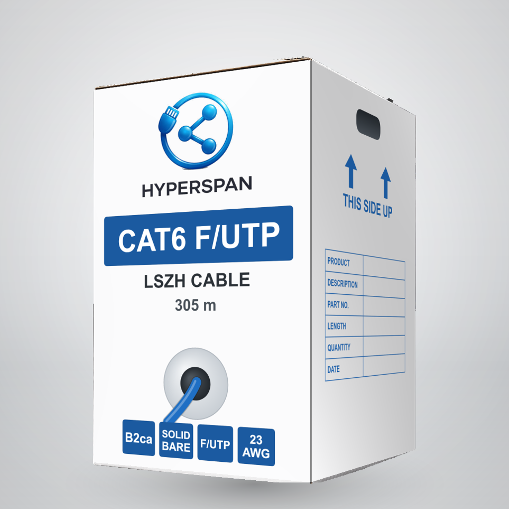 Hyperspan Core Cat6 B2ca LSZH cable carton