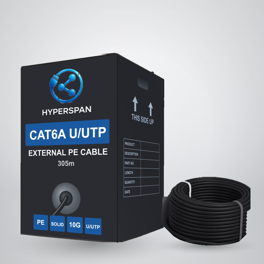 Cat6A External PE carton and black cable