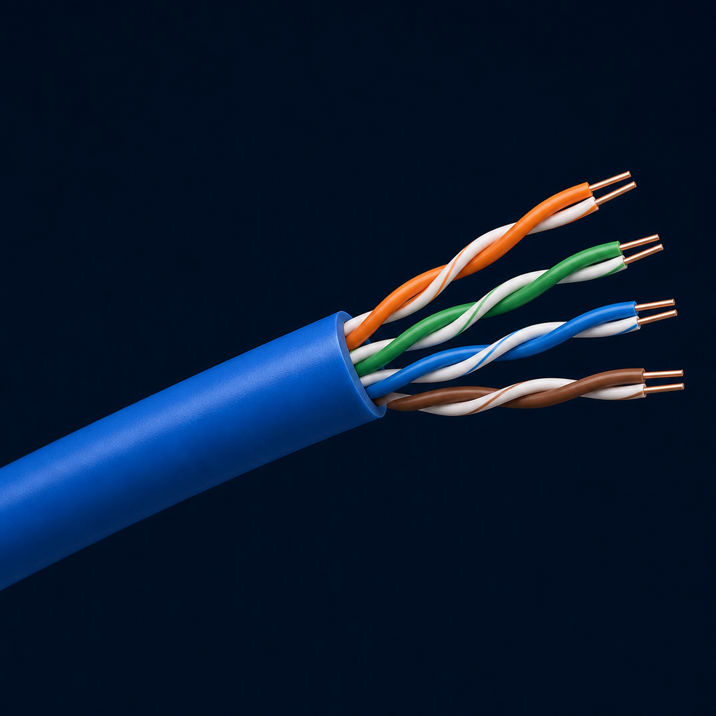 CAT5e cable construction cutaway
