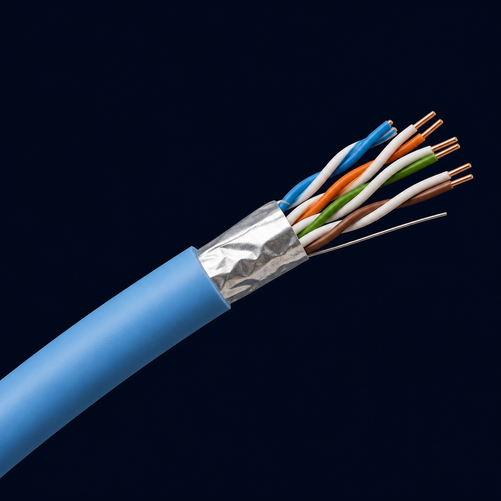 CAT6A cable construction cutaway
