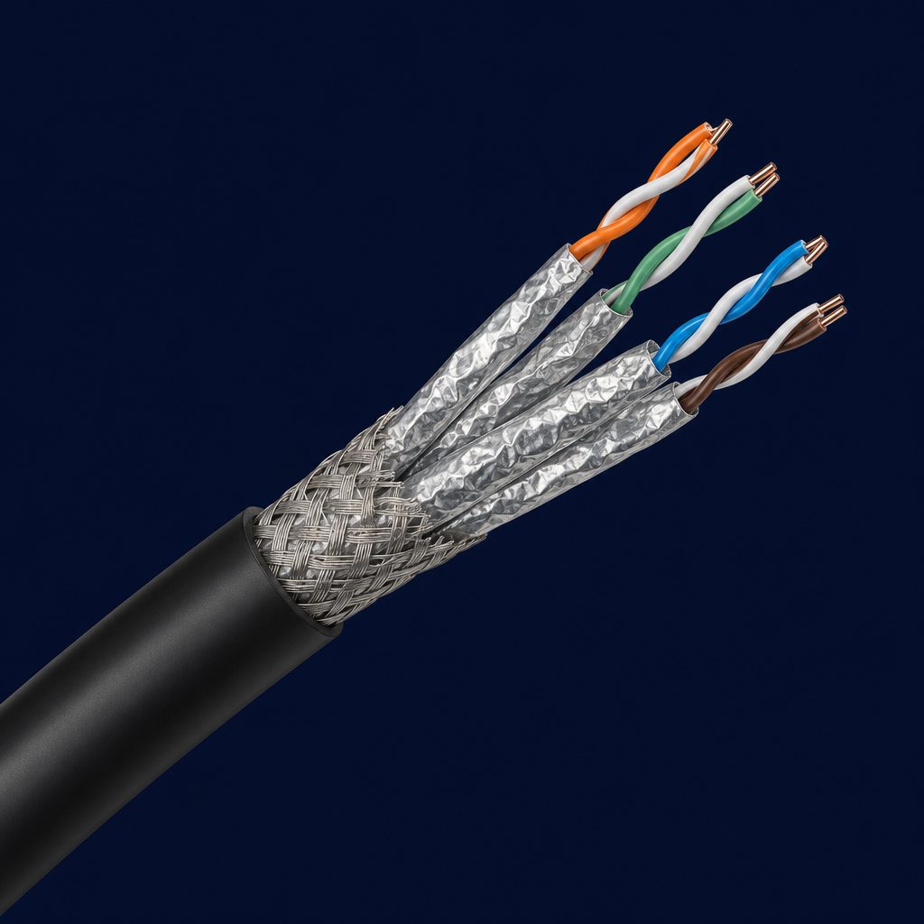 CAT7A cable construction cutaway