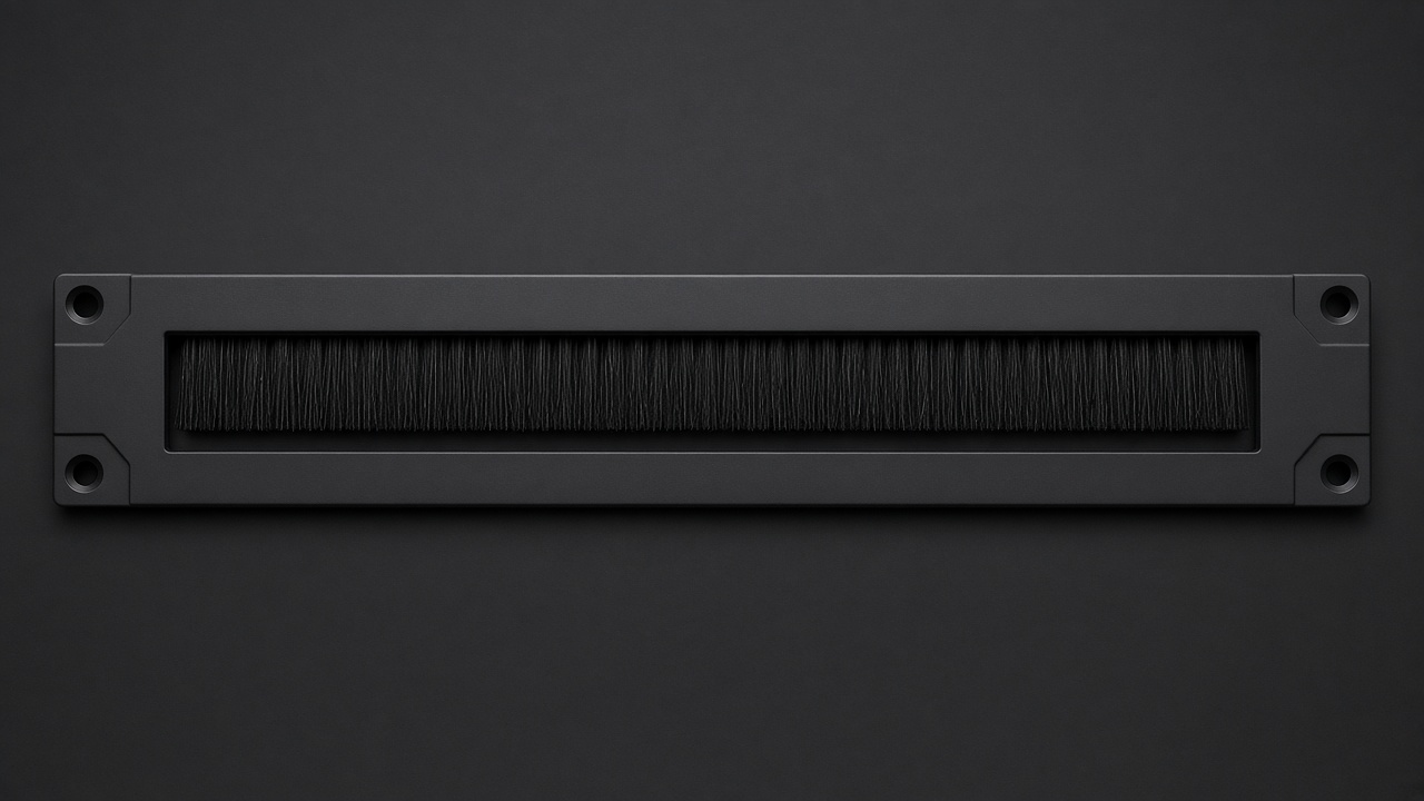 1U Brush Strip Panel