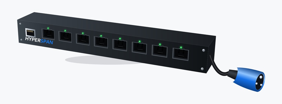 Power™ Switched 1U PDU, 8 × IEC C13 sockets, network outlet control, IEC 60309 16 A blue commando inlet 8 × C13