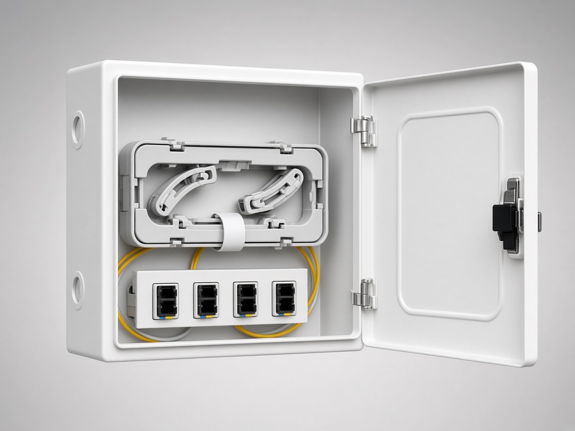Wall-Mount Fibre Box 12 Port White