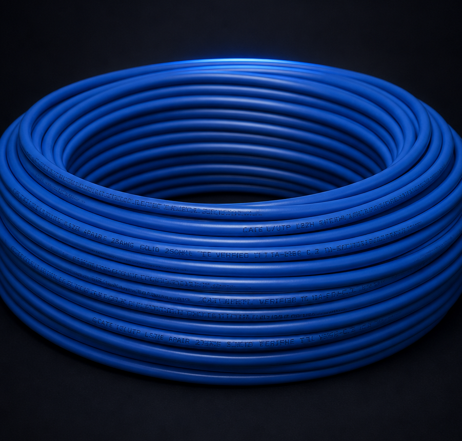 Hyperspan Core™ blue copper cable coil