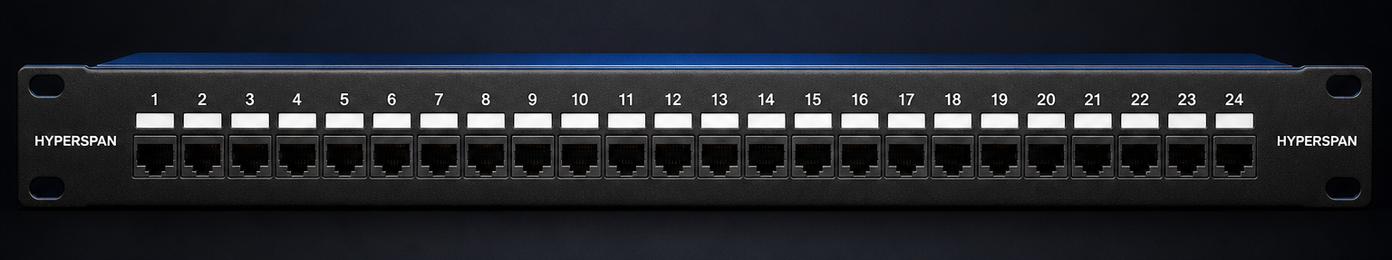 Hyperspan Rack™ 24-port patch panel