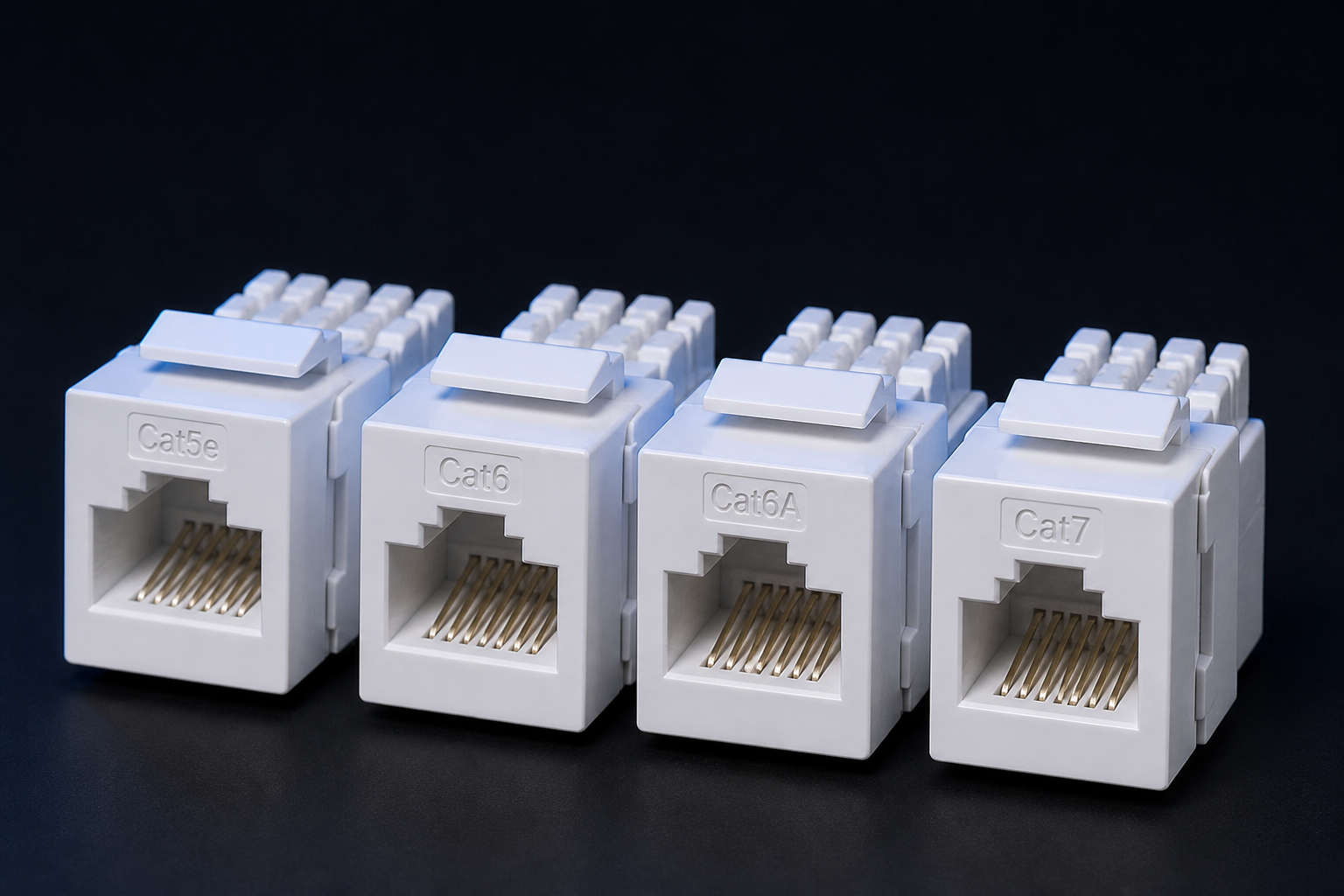 Straight faceplate jacks